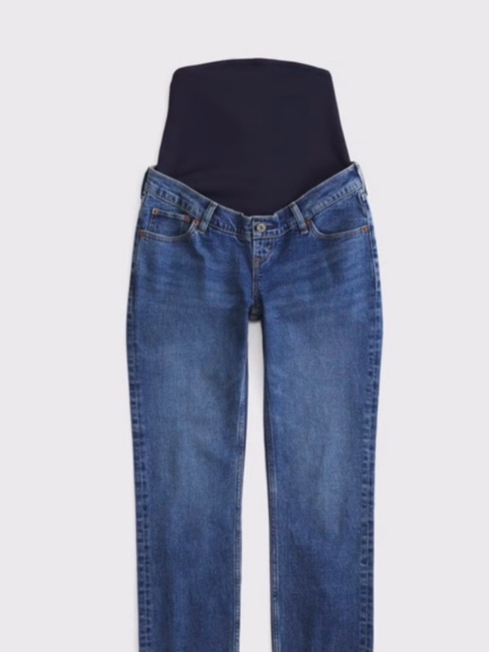 Abercrombie & Fitch Maternity Medium Wash 90s Straight-Leg Jeans